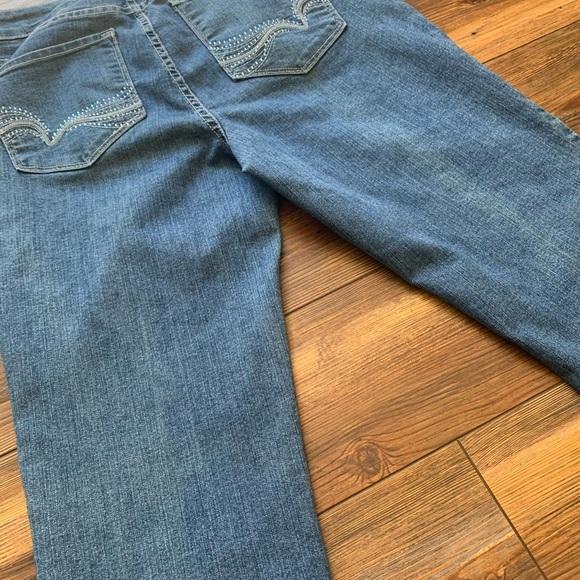 NYDJ Blue Denim Straight Leg Jeans Womens Casual Mid-Rise Medium Wash Size 4 - Picture 12 of 12